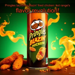 Read more about the article Pringles launches blazin’ fried chicken: hot range’s flavor revolution!