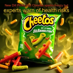 Read more about the article New Dill Pickle Hot Cheetos sparks frenzy  but experts warn of health risks