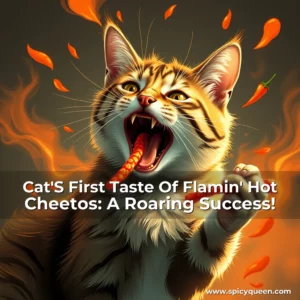 Read more about the article Cat’S First Taste Of Flamin’ Hot Cheetos: A Roaring Success!
